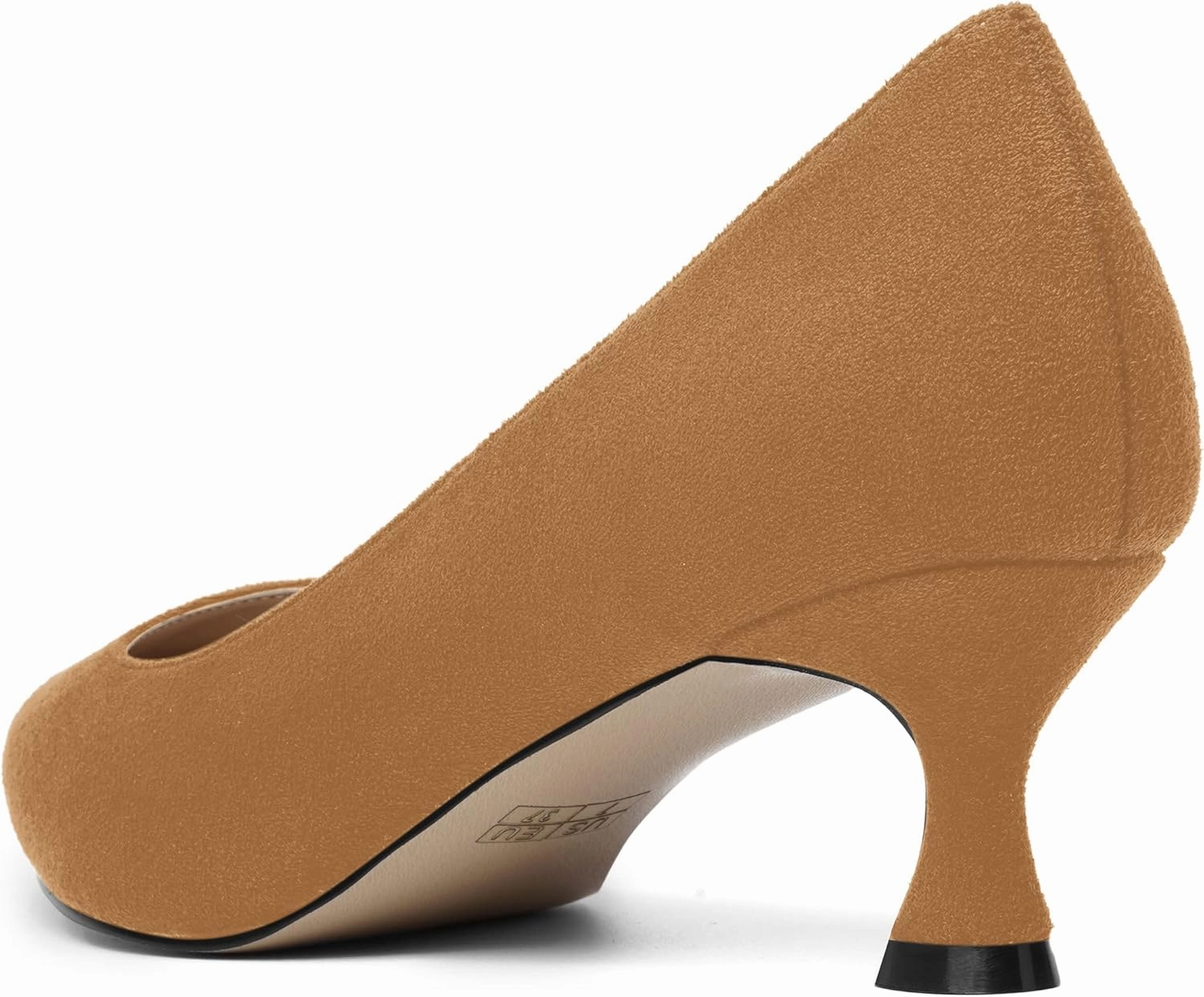 MOVINSTEPS Womens Pointed Toe Bridal Slip On Suede Dress Kitten Low Heel Pumps Shoes 2 Inch
