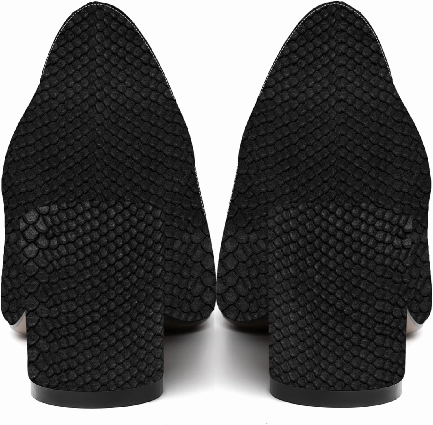 MOVINSTEPS Womens Slip On Dating Peep Toe Dress Patent Block Mid Heel Pumps Shoes 2.5 Inch