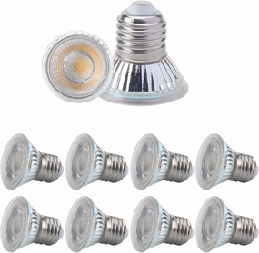 MR16 5W LED Light Bulbs, E26 Base Equivalent 50W, 500 Lumens, Warm White 3000K for Track Lights, Recessed Lights, AC110V, 38° Beam Angle, Dimmable, E26 Base, Pack of 8