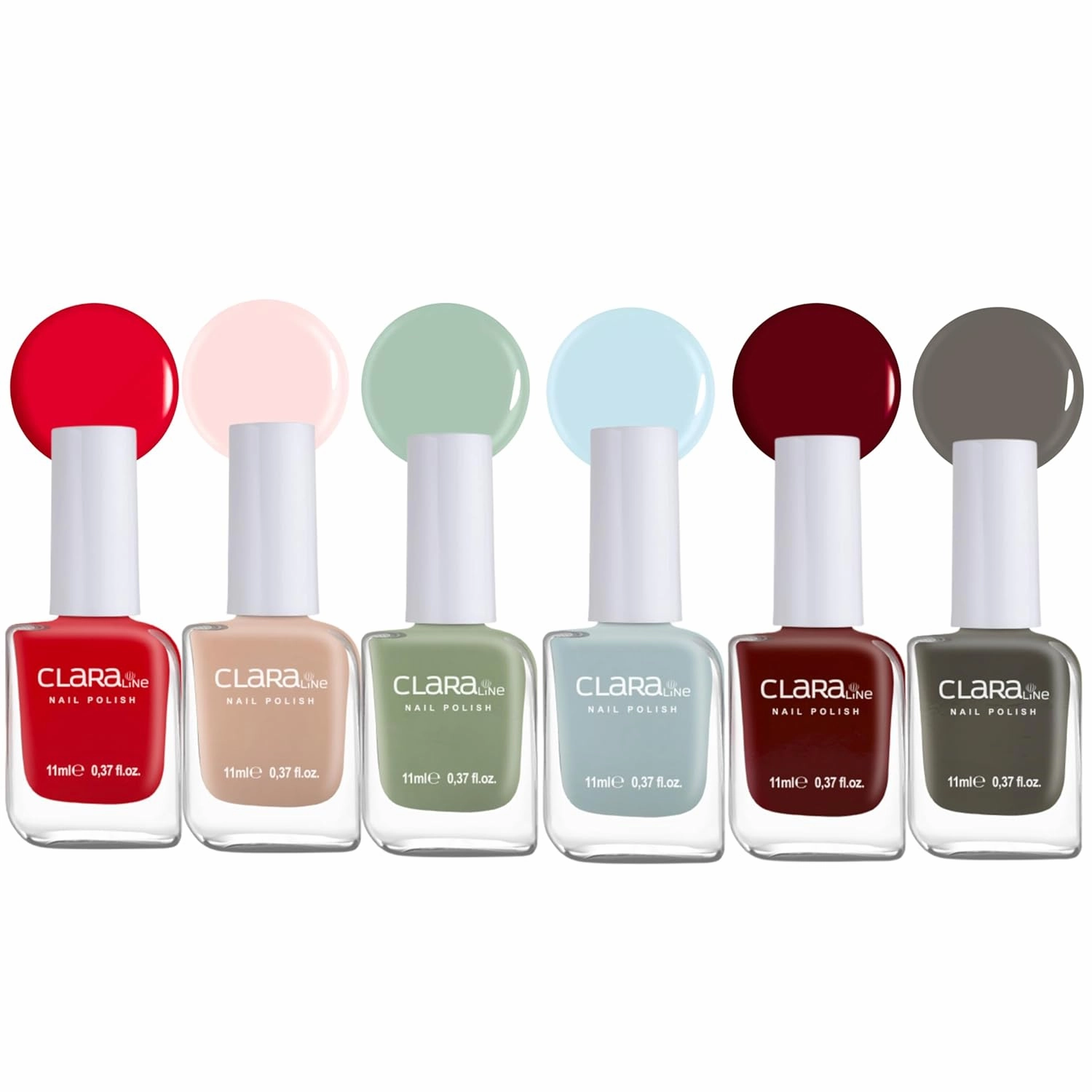 Nail Polish Set, 6 Trendy Colors, Non-toxic, Eco-Friendly, Quick Dry, All Seasons Skin Tones, Professional Manicure for Women and Girls