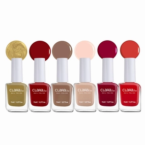 Nail Polish Set, 6 Trendy Colors, Non-toxic, Eco-Friendly, Quick Dry, All Seasons Skin Tones, Professional Manicure for Women and Girls