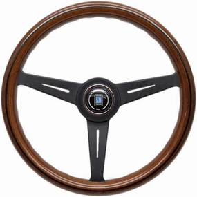 Nardi Steering Wheel - Classic Wood - 360mm (14.17 inch) - African Mahogany wood w/Black Spokes Part # 5062.36.2000