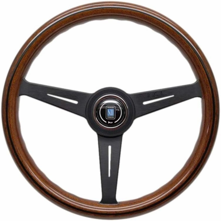 Nardi Steering Wheel - Classic Wood - 360mm (14.17 inch) - African Mahogany wood w/Black Spokes Part # 5062.36.2000