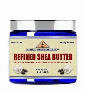 Naturally Refined AFRICAN IVORY WHITE SHEA BUTTER BLOCKS/JAR UNSCENTED Bulk Size for Anti Aging, Dry Skin, DIY Body Butter Recipes Base for Skincare, Babycare and DIY Soap Making Projects. (16 oz.)