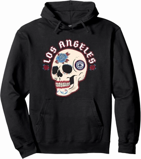 NBA Los Angeles Clippers Halloween Floral Skull Pullover Hoodie