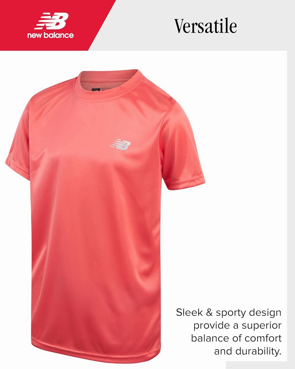 New Balance Boys' Active Shorts Set - 4 Piece Short Sleeve T-Shirt and Gym Shorts (8-20)