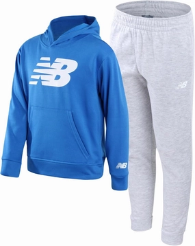 New Balance Boys' Sweatsuit Set - 2 Piece Fleece Pullover Hoodie Sweatshirt and Sweatpants (2T-16)