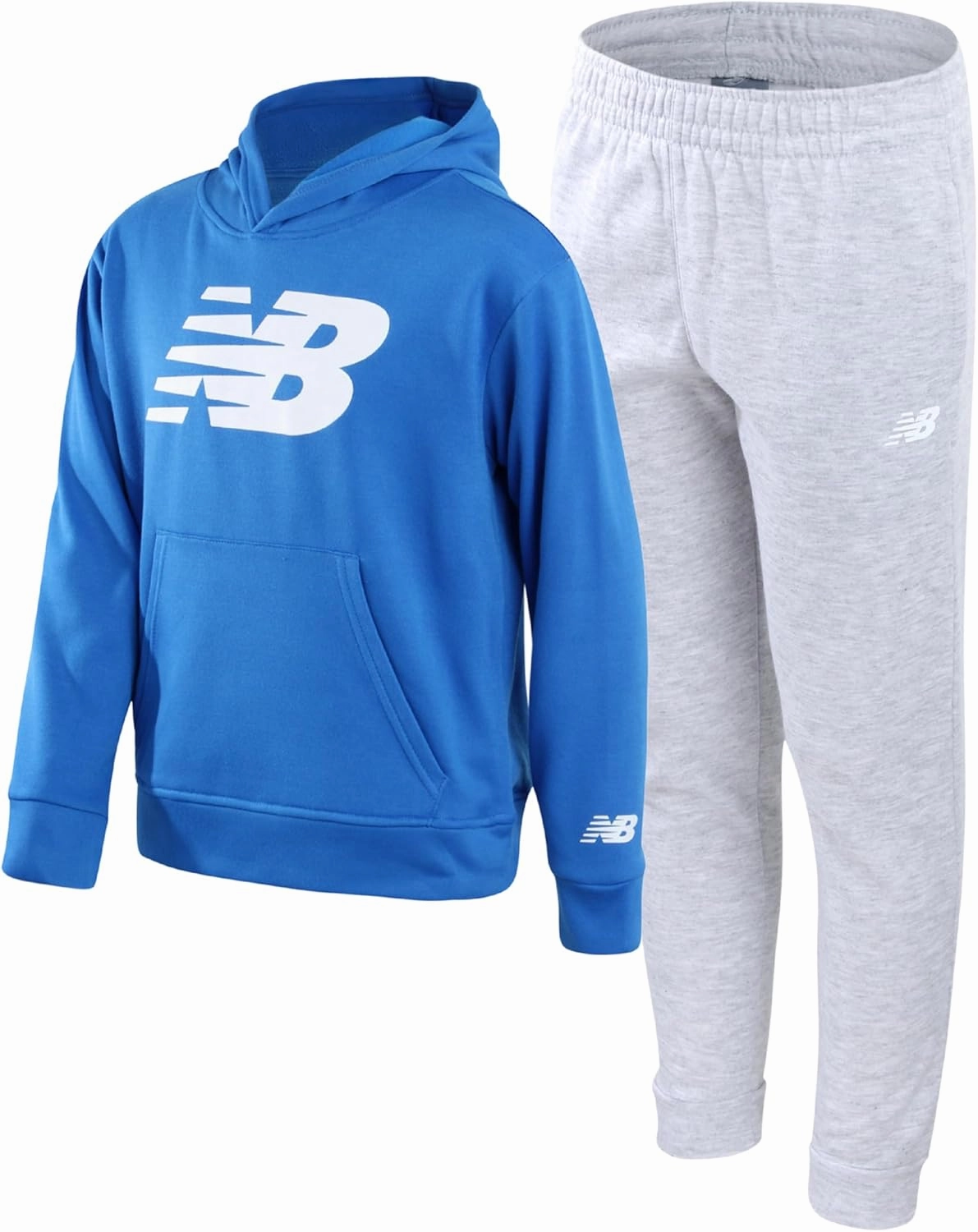 New Balance Boys' Sweatsuit Set - 2 Piece Fleece Pullover Hoodie Sweatshirt and Sweatpants (2T-16)