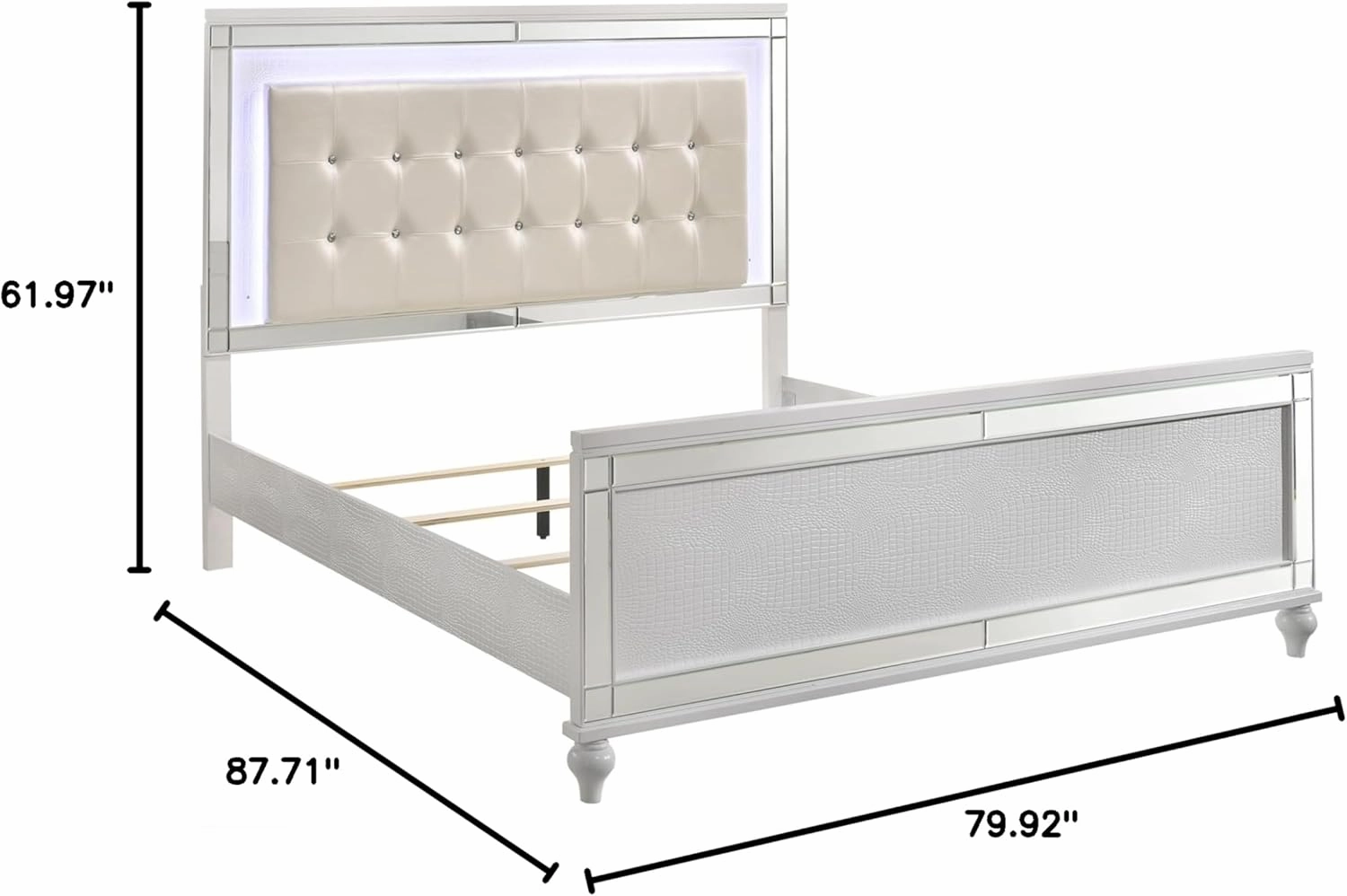 New Classic Furniture Valentino Wood King Bed, White