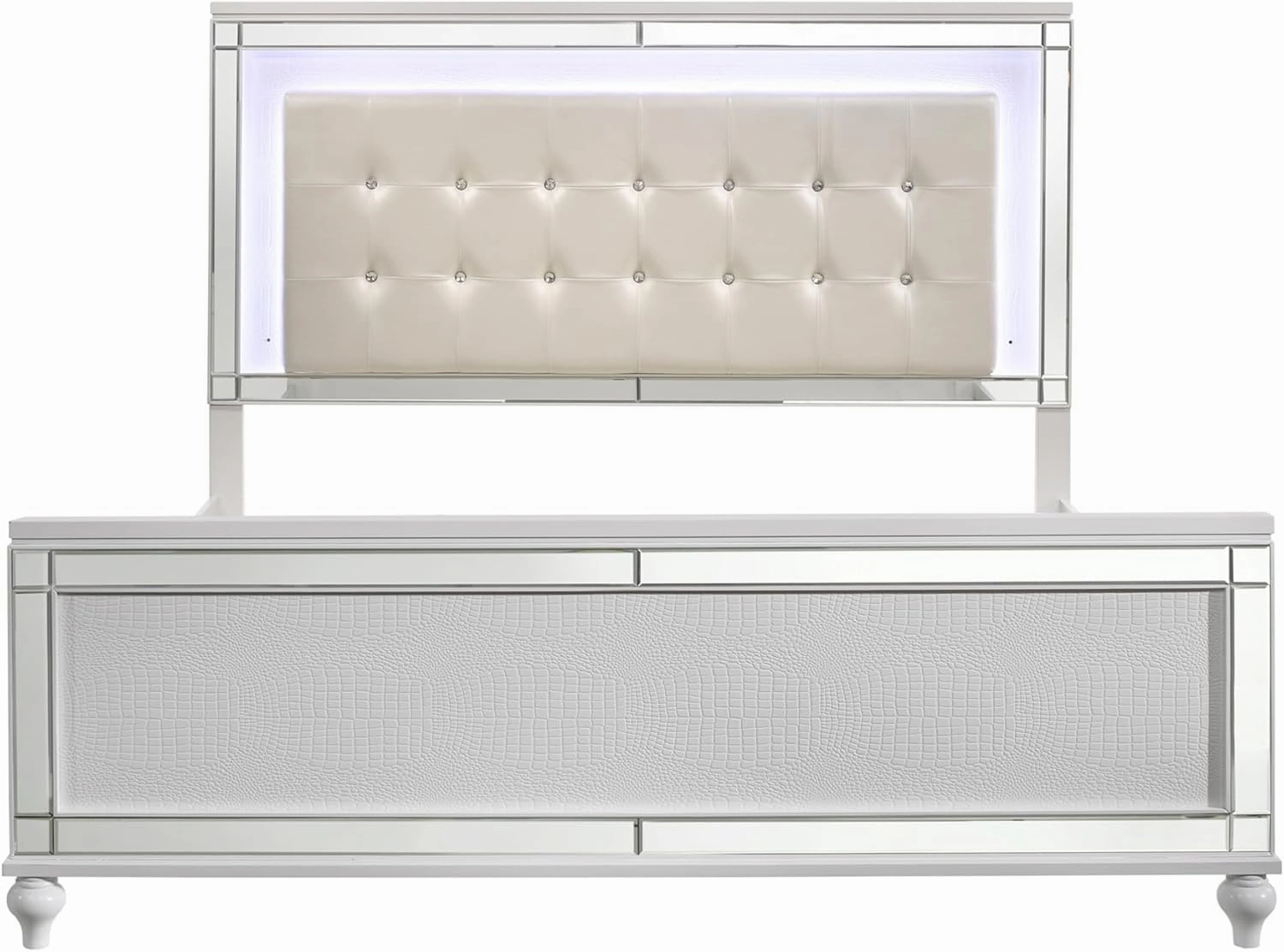 New Classic Furniture Valentino Wood King Bed, White