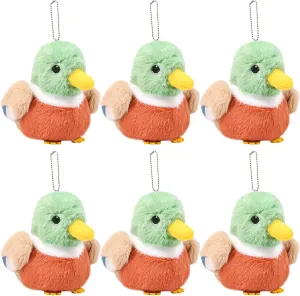 Niceup 6-Pack 4.5in Mallard Duck Stuffed Plush Animals One Lucky Duck Baby Shower Huntting Duck Party Favors Decoration Easter Basket Stuffer Bean Bag Sensorry Toys