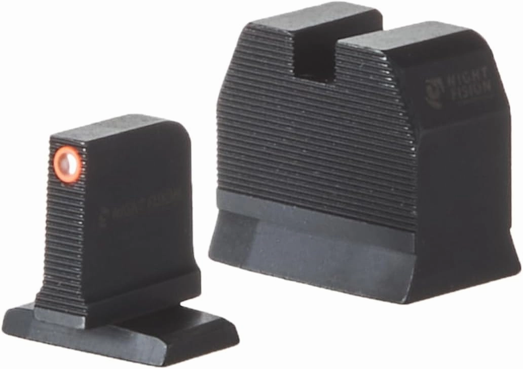Night Fision HAK-127-480-517-OGZX Optics Ready Stealth Night Sight Set for HK VP9 w/DPP/509t/Acro - Orange Front Ring, Blank Rear Sight