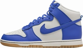 Nike Dunk High Retro SE Men's Shoes (FV6612-001, Phantom/Pale Ivory/Gum Yellow/Racer Blue) Size 8