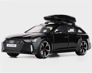 NOBLZ Model car 1/32 for Audi RS6 Avant Alloy Station Wagon Car Model Diecast Metal Toy Vehicles Car Model Simulation Sound and Light Kids Toys Gift (Color : A)