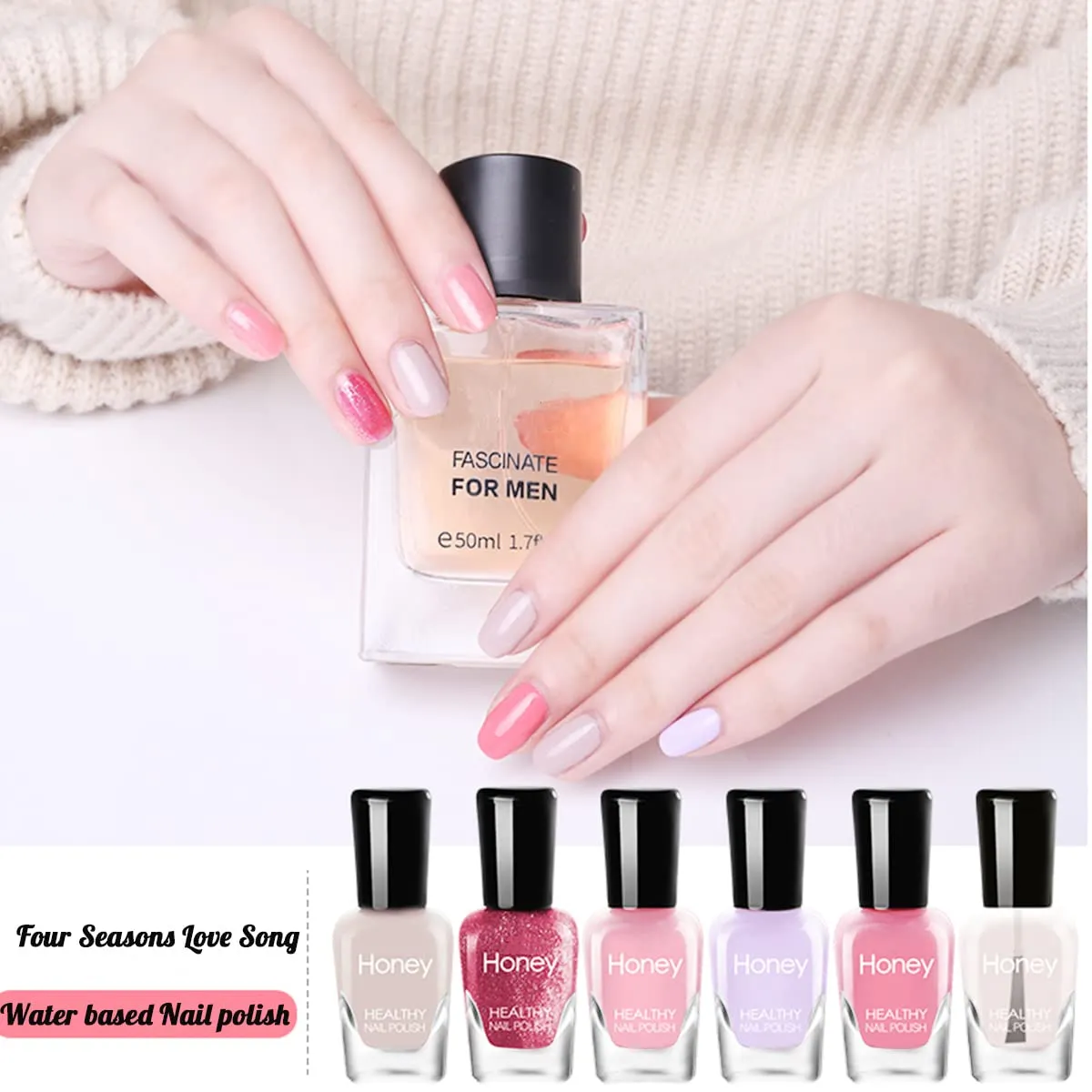Non Toxic Nail Polish Set, Easy Peel Off and Fast Dry NailPolish Set for Pack, Eco Friendly & Organic Water Based Nail Polish for Women,Teens (18 Bottles)