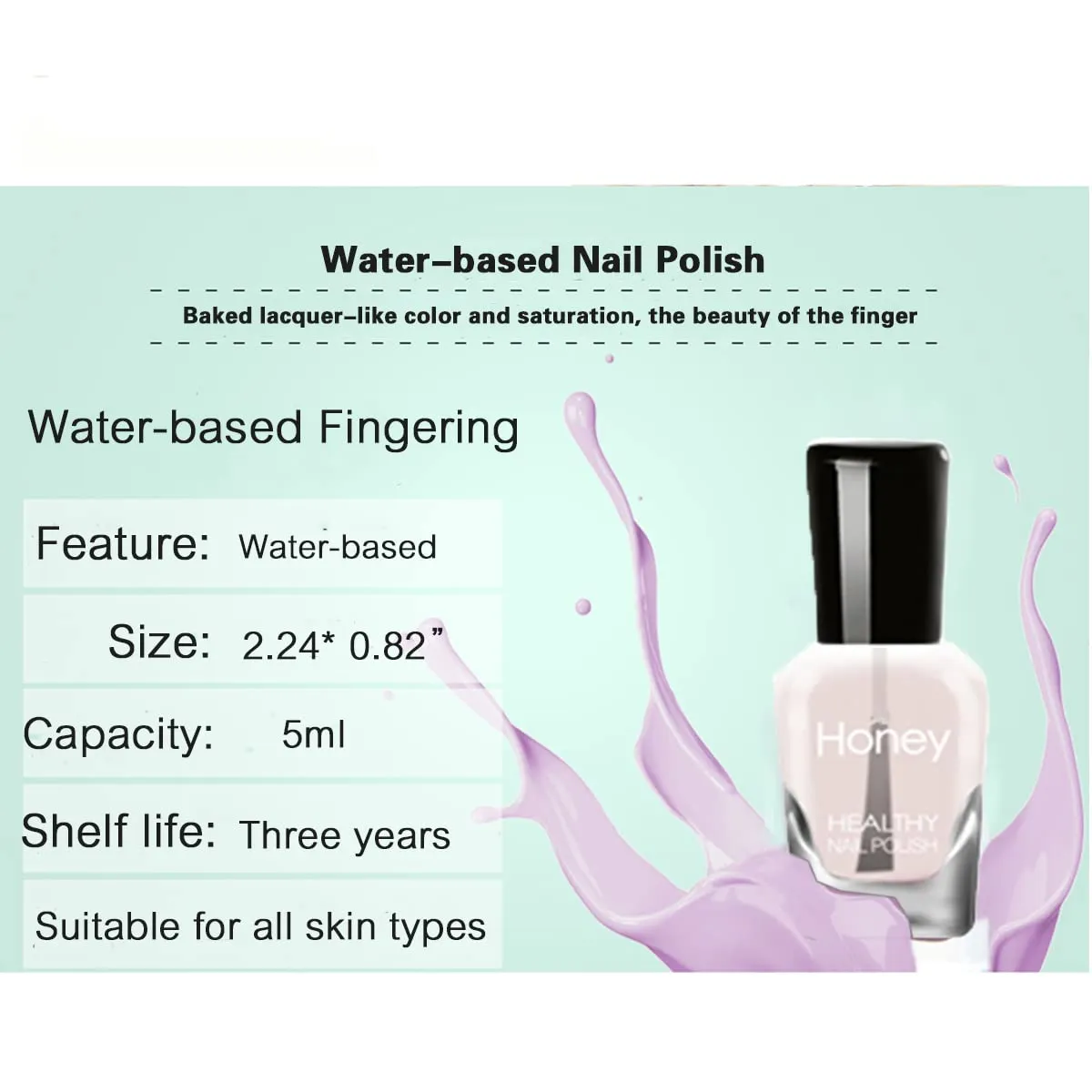 Non Toxic Nail Polish Set, Easy Peel Off and Fast Dry NailPolish Set for Pack, Eco Friendly & Organic Water Based Nail Polish for Women,Teens (18 Bottles)