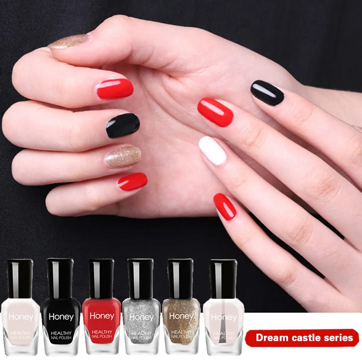 Non Toxic Nail Polish Set, Easy Peel Off and Fast Dry NailPolish Set for Pack, Eco Friendly & Organic Water Based Nail Polish for Women,Teens (18 Bottles)