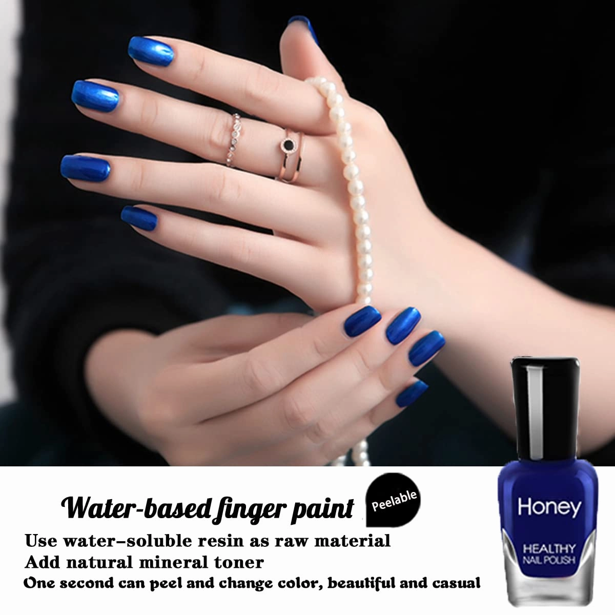 Non Toxic Nail Polish Set, Easy Peel Off and Fast Dry, 18 Bottles