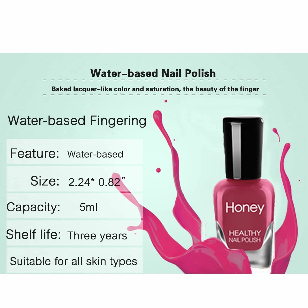 Non Toxic Nail Polish Set, Easy Peel Off and Fast Dry, 18 Bottles