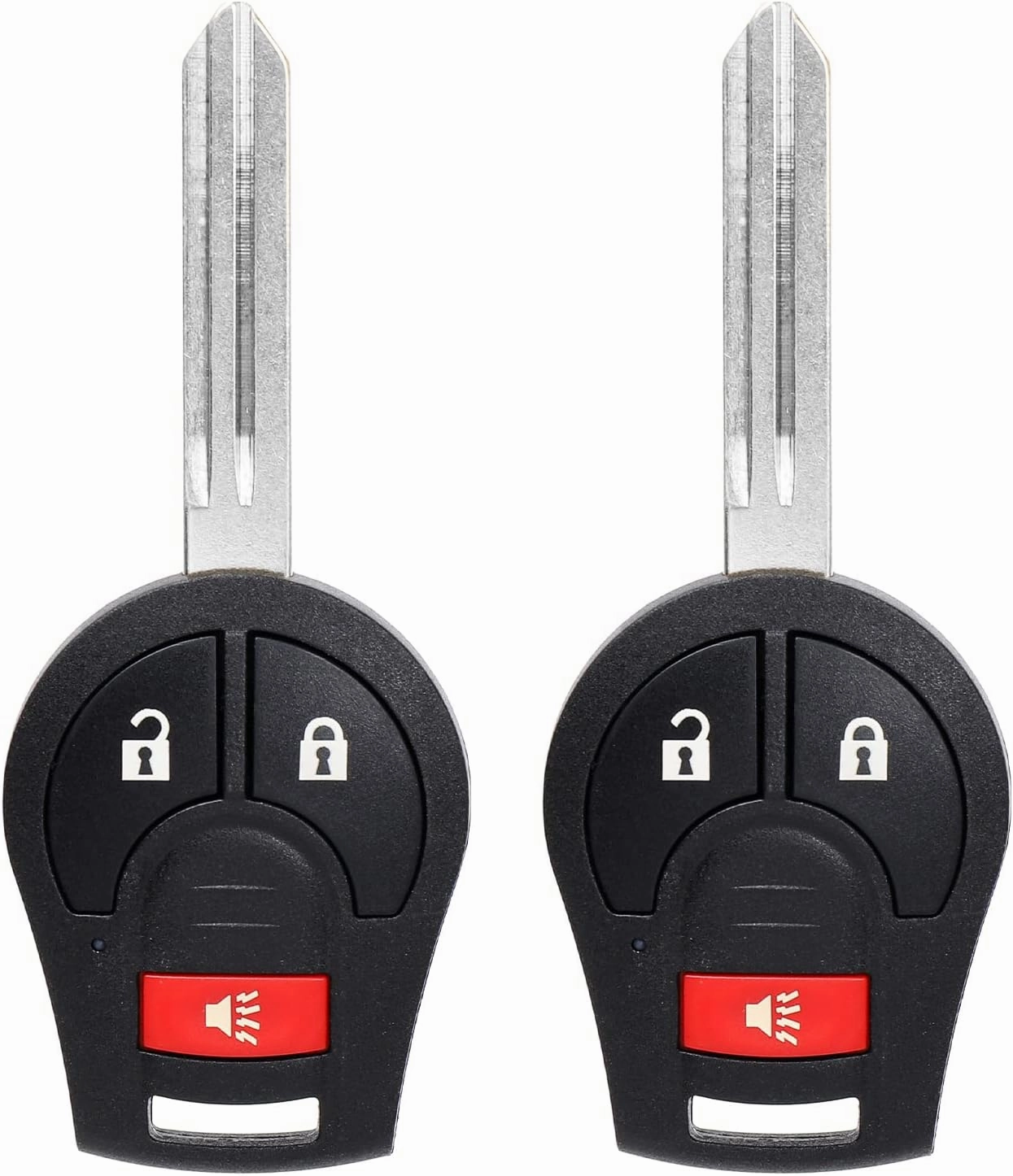NPAUTO Key Fob Replacement for Nissan Versa Juke Rogue Sentra Titan Armada Cube Frontier NV 2008-2015 | Infiniti FX35 FX45 2003-2008 Keyless Entry Remote Uncut Ignition Key Fob (CWTWB1U751, Pack of 2)