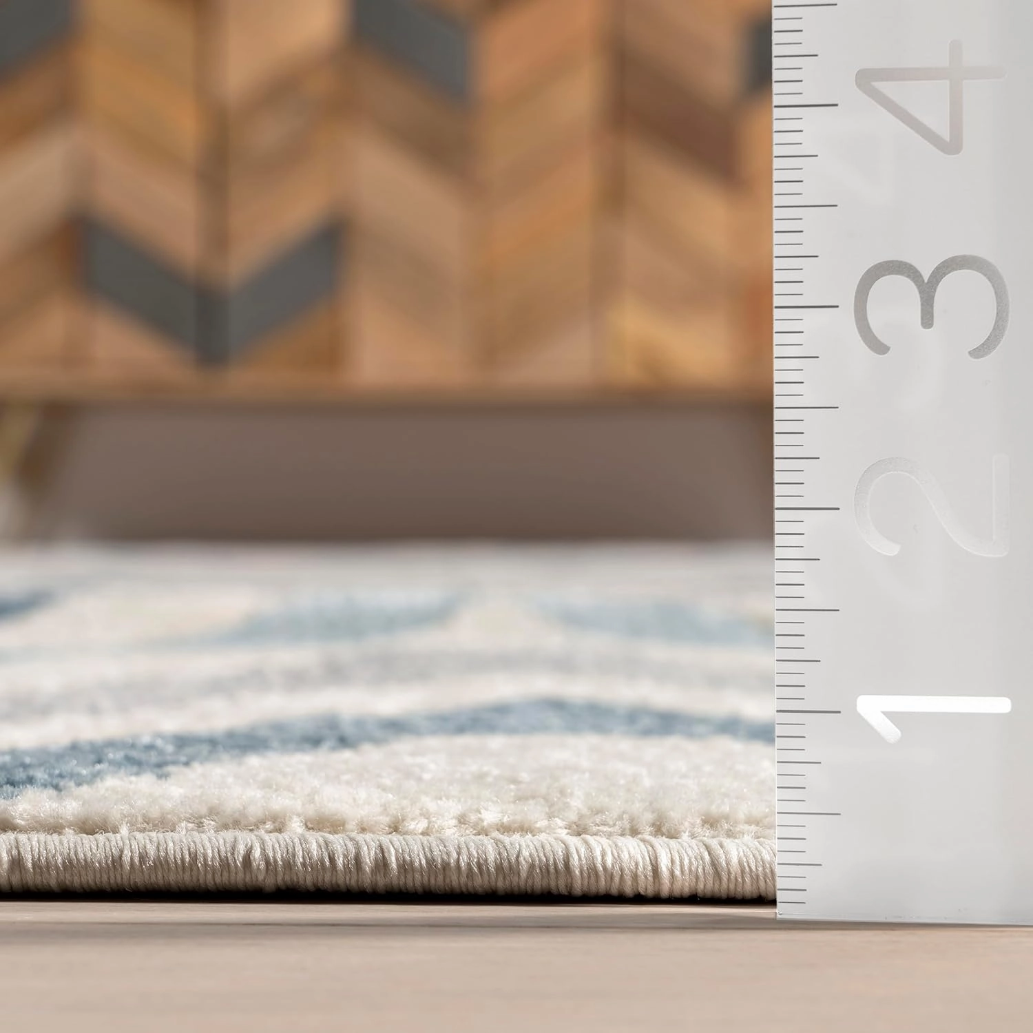 nuLOOM Neveah Chevron 5x8 Area Rug for Living Room Bedroom Dining Room Kitchen, Blue