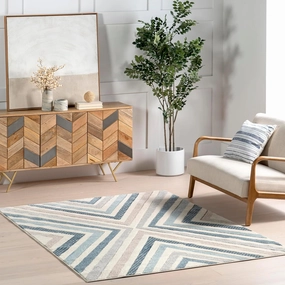 nuLOOM Neveah Chevron 5x8 Area Rug for Living Room Bedroom Dining Room Kitchen, Blue