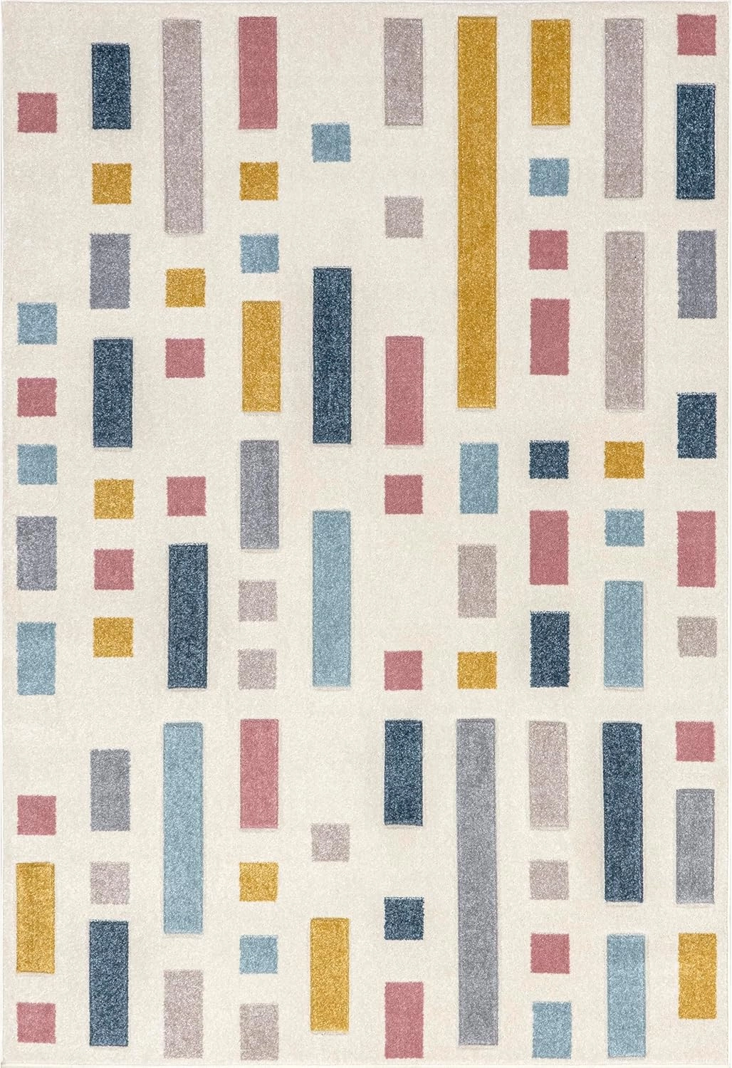 nuLOOM Sandrine Scattered Blocks Kids Area Rug, 4x6, Multi