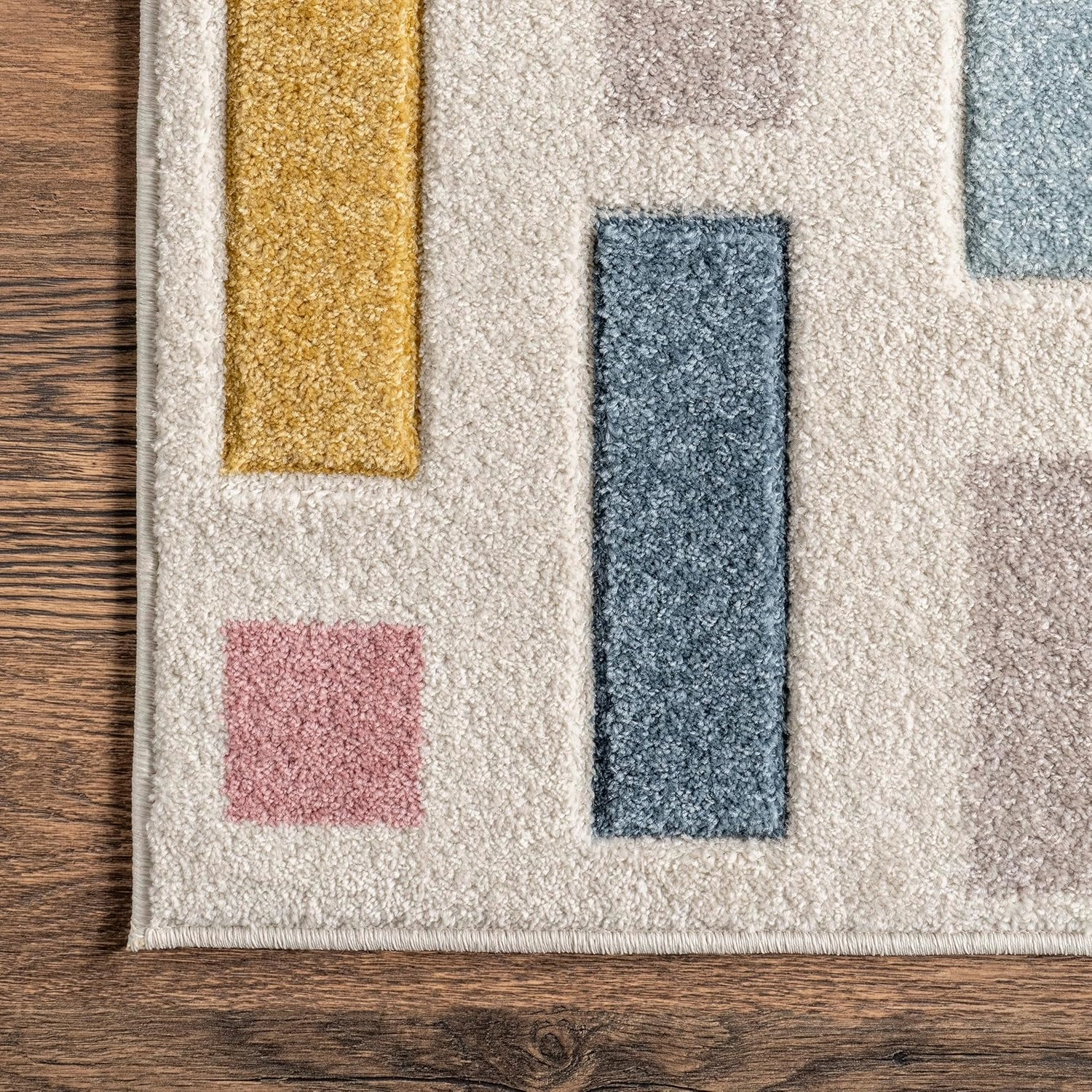 nuLOOM Sandrine Scattered Blocks Kids Area Rug, 4x6, Multi