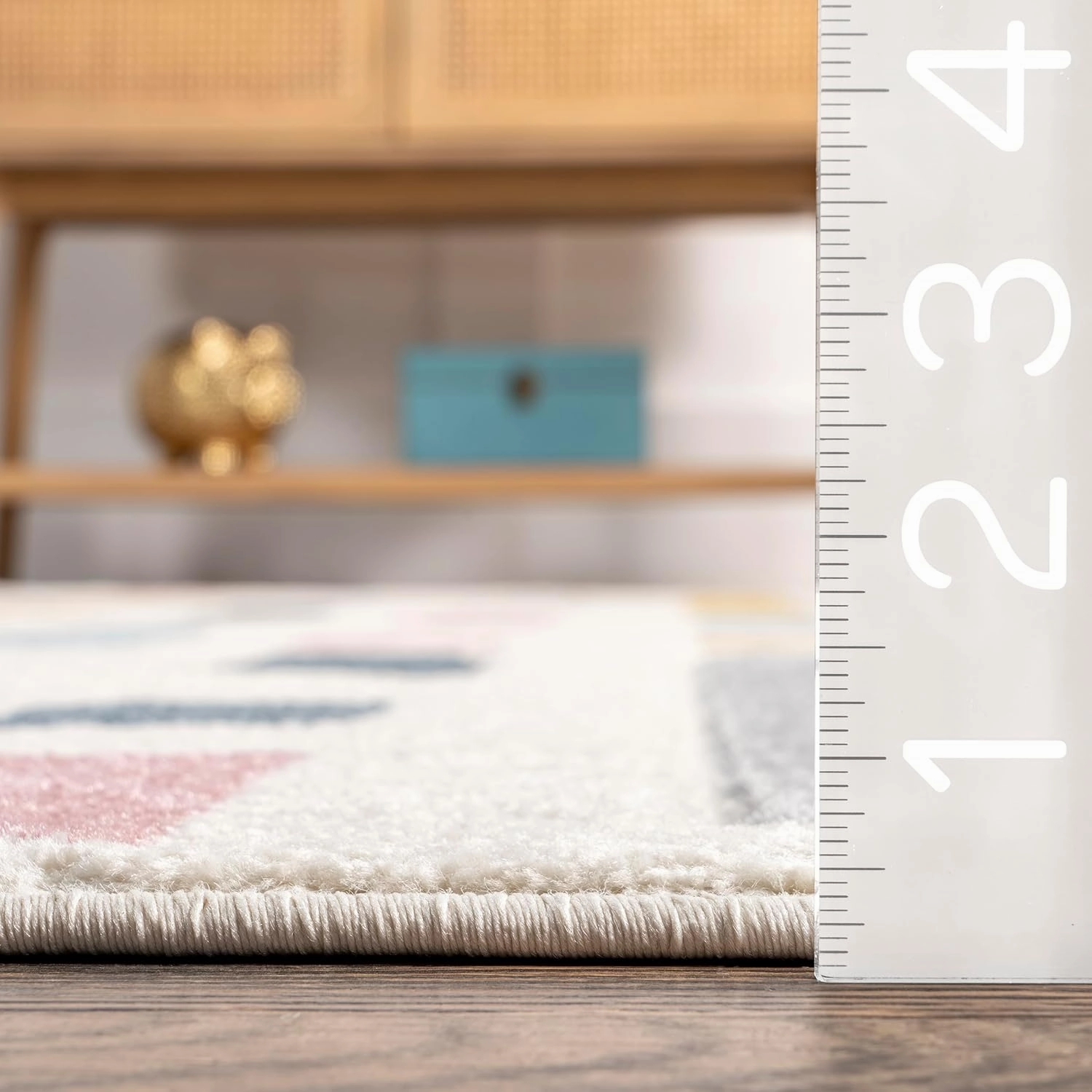 nuLOOM Sandrine Scattered Blocks Kids Area Rug, 4x6, Multi