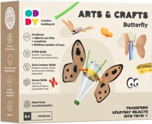 Oddy Arts & Crafts Creative Butterfly Building Kit - Eco-Friendly STEM Toy Set for Kids 4 