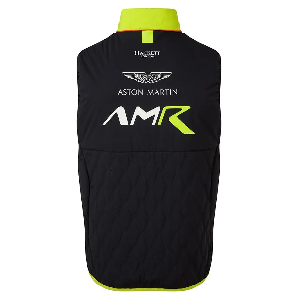 Official AMR Aston Martin Racing Le Mans Team Padded Gillet Bodywarmer-Navy Blue
