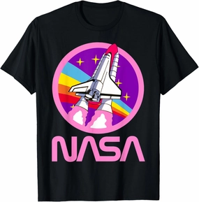 Officially Licensed NASA Rainbow Rocket Launch Girls T-Shirt
