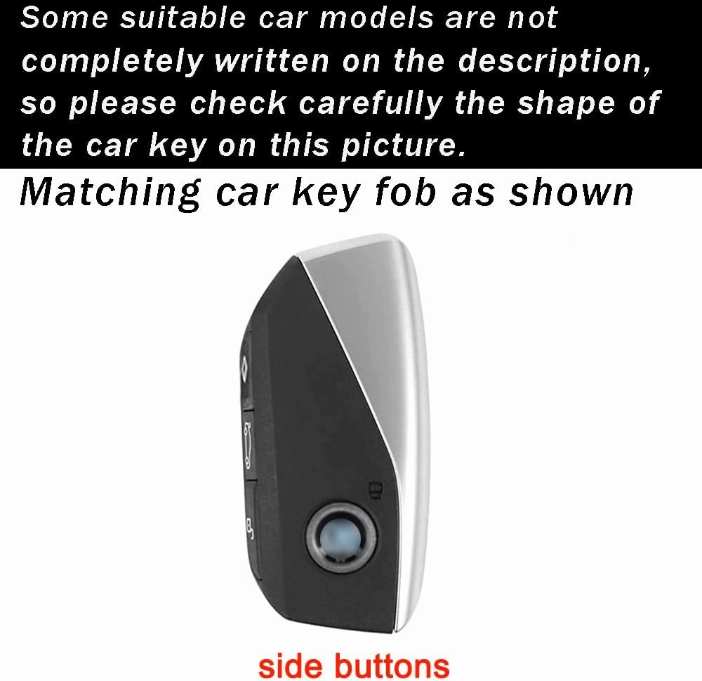 ontto Key Fob Cover Fit for BMW 2023 7 Series X7 740 750 IX XM Smart Remote,Soft Durable TPU Car Key Case Key Holder Key Protector Key Bag Ant-Scratched Golden Edge Black