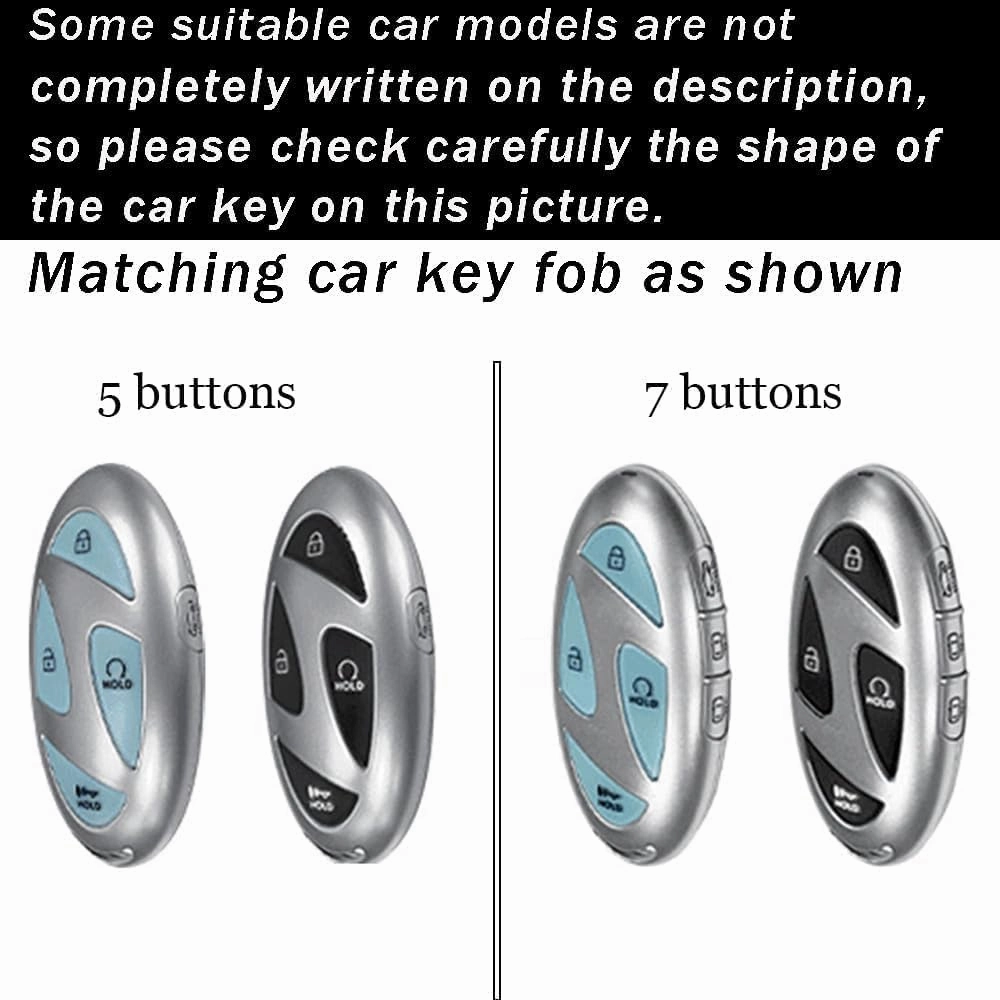 ontto Keyless Entry Smart Remote Key Holder Compatible with Hyundai Ioniq 6 Azera Grandeur GN7 Kona EV 2023 2024,TPU Key Cover Light Car Key Protector Black