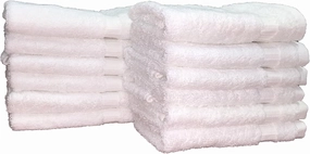 Optima Collection Silver Level 13" X 13" White Washcloths, Set of 12, 100% Eco-Friendly Pre-Consumer Regenerated Cotton