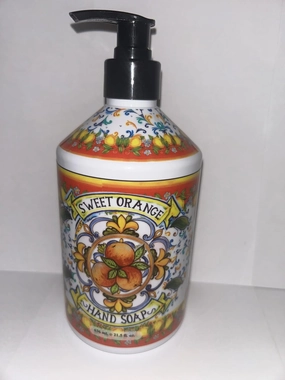 Organic Sweet Orange Liquid Hand Soap - Perfect for Kitchen & Bathroom Decor - 21.5 Fl. Oz
