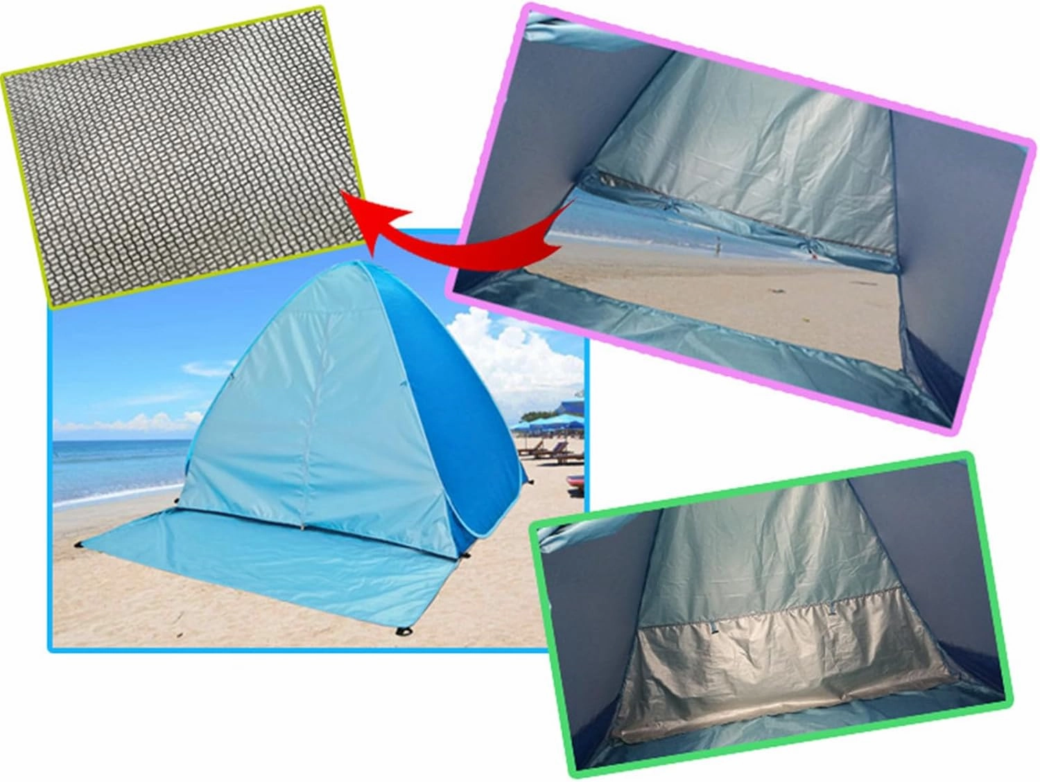 Outdoor Automatic Quick Open Tent Waterproofs Camping Tent Portable Beach Tent for Outdoor Travel Hiking Backpacking