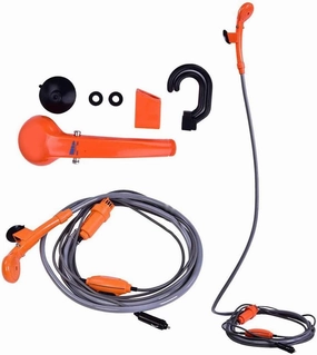 Outdoor Camping Shower, 12V Portable Car Shower with Hook and Car Plug, Vehicle-Mounted Shower Kit for Outdoors, Camping, Car Washing