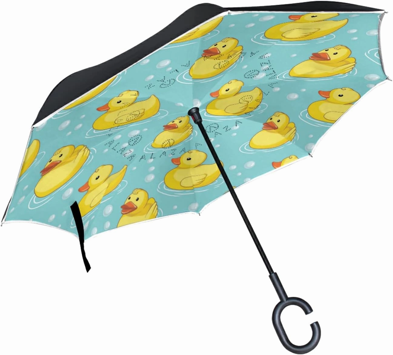 Oyihfvs Double Layer Inverted Umbrella, With C-Shaped Handle Windproof UV Proof Durable Parasol, For Men Women Outdoor Folding Rain Sun