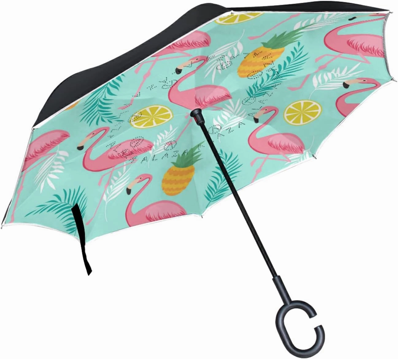 Oyihfvs Double Layer Inverted Umbrella, With C-Shaped Handle Windproof UV Proof Durable Parasol, For Men Women Outdoor Folding Rain Sun