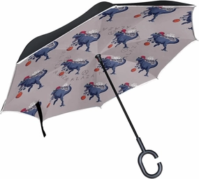 Oyihfvs Double Layer Inverted Umbrella, With C-Shaped Handle Windproof UV Proof Durable Parasol, For Men Women Outdoor Folding Rain Sun