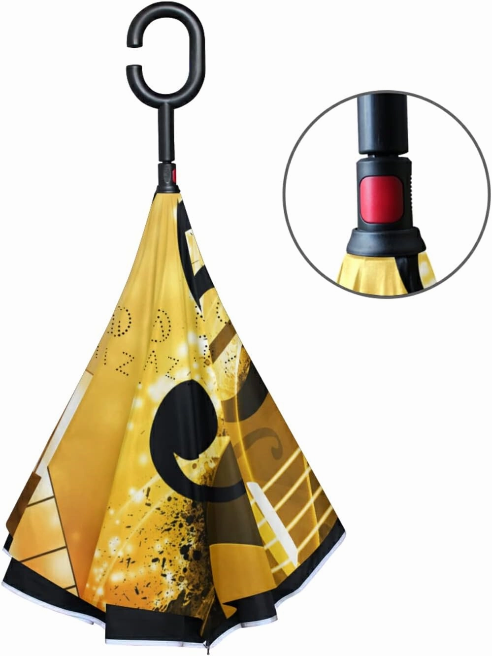 Oyihfvs Double Layer Inverted Umbrella, With C-Shaped Handle Windproof UV Proof Durable Parasol, For Men Women Outdoor Folding Rain Sun