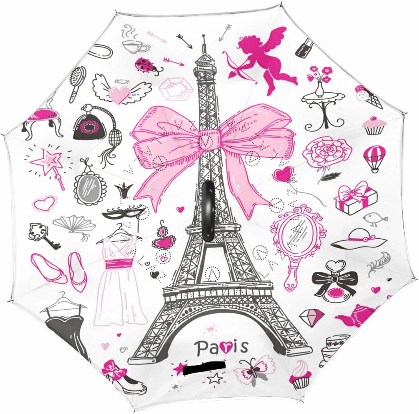 Oyihfvs Double Layer Inverted Umbrella, With C-Shaped Handle Windproof UV Proof Durable Parasol, For Men Women Outdoor Folding Rain Sun