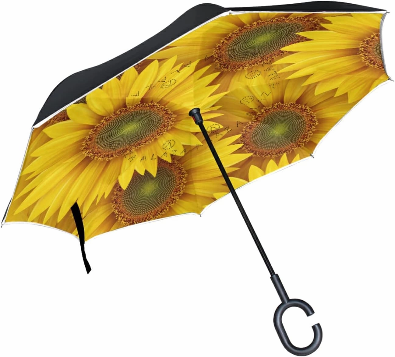 Oyihfvs Double Layer Inverted Umbrella, With C-Shaped Handle Windproof UV Proof Durable Parasol, For Men Women Outdoor Folding Rain Sun