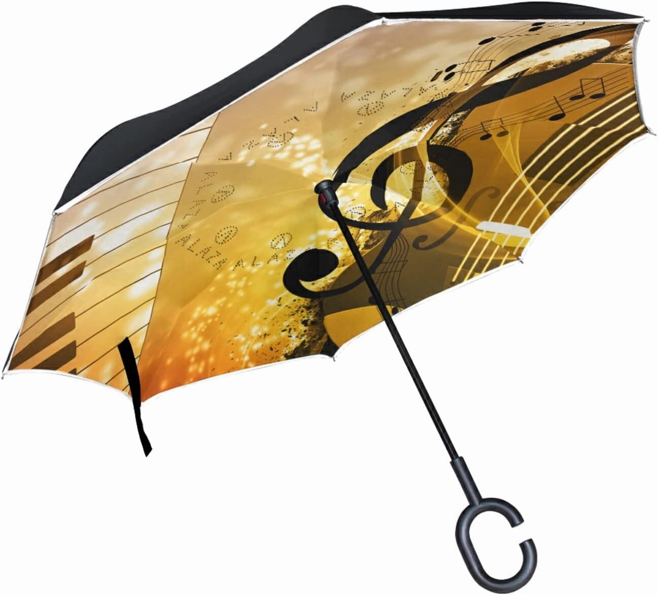 Oyihfvs Double Layer Inverted Umbrella, With C-Shaped Handle Windproof UV Proof Durable Parasol, For Men Women Outdoor Folding Rain Sun