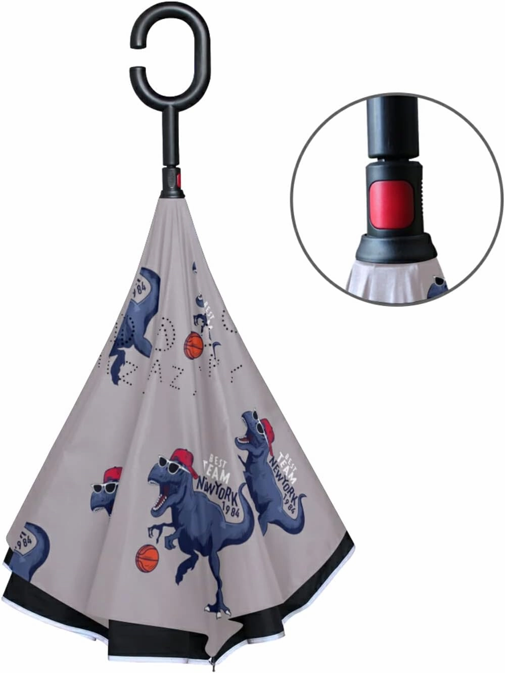 Oyihfvs Double Layer Inverted Umbrella, With C-Shaped Handle Windproof UV Proof Durable Parasol, For Men Women Outdoor Folding Rain Sun