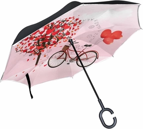 Oyihfvs Double Layer Inverted Umbrella, With C-Shaped Handle Windproof UV Proof Durable Parasol, For Men Women Outdoor Folding Rain Sun