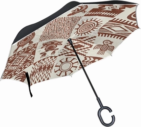 Oyihfvs Double Layer Inverted Umbrella, With C-Shaped Handle Windproof UV Proof Durable Parasol, For Men Women Outdoor Folding Rain Sun