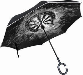 Oyihfvs Double Layer Inverted Umbrella, With C-Shaped Handle Windproof UV Proof Durable Parasol, For Men Women Outdoor Folding Rain Sun