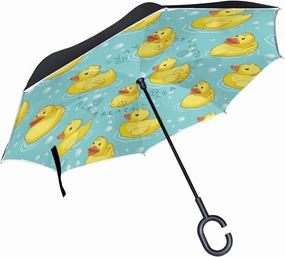 Oyihfvs Double Layer Inverted Umbrella, With C-Shaped Handle Windproof UV Proof Durable Parasol, For Men Women Outdoor Folding Rain Sun